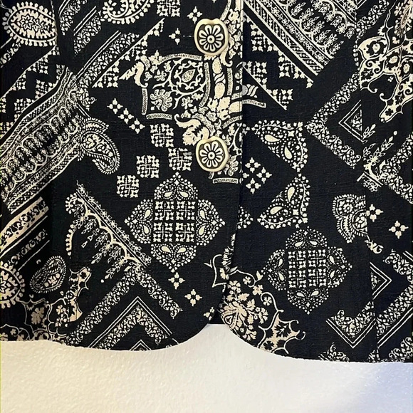 Coldwater Creek | Silk & Cotton paisley floral blazer jacket Women’s size PM M - Picture 4 of 8